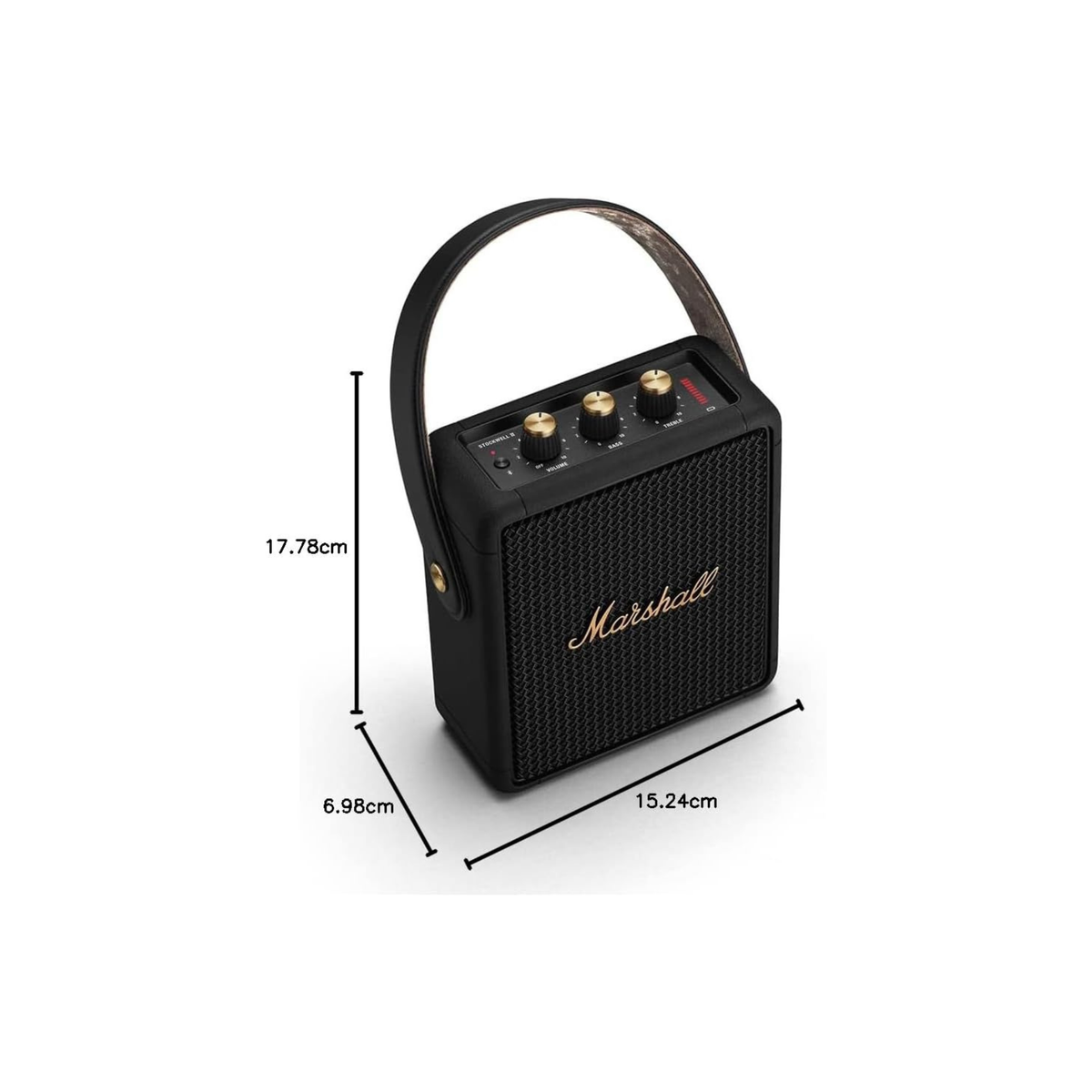 Marshall Stockwell II Wireless Portable Bluetooth Speaker 20+ Hours 20W - Black & Brass