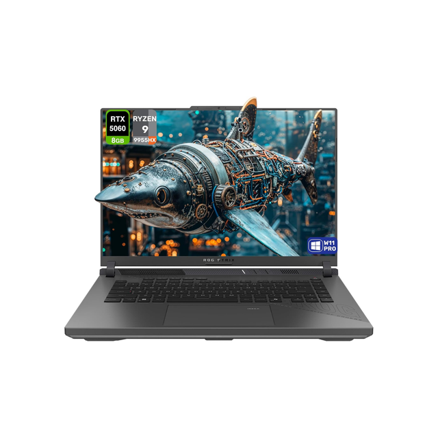 ASUS (Upgraded) ROG Strix G16 Gaming Laptop, AMD Ryzen 9-9955HX, 32 GB DDR5 RAM, 2 TB PCIe SSD, 16" WUXGA (1920x1200) 165Hz Display, Nvidia G-Force RTX 5060, 4-Zone RGB Keyboard, W11 Pro, Eclipse Gray