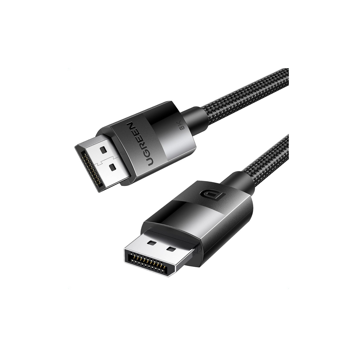 UGREEN 8K DisplayPort Cable 1.4, DP to DP 2M, 8K@60Hz/4K@165Hz/2K@240Hz/1080P@240Hz, for Gaming Monitor/Graphics Card/PC, Support 3D/HDCP/HDR/G-SYNC/Free-SYNC, Male to Male Nylon Braided Cable-2Meter