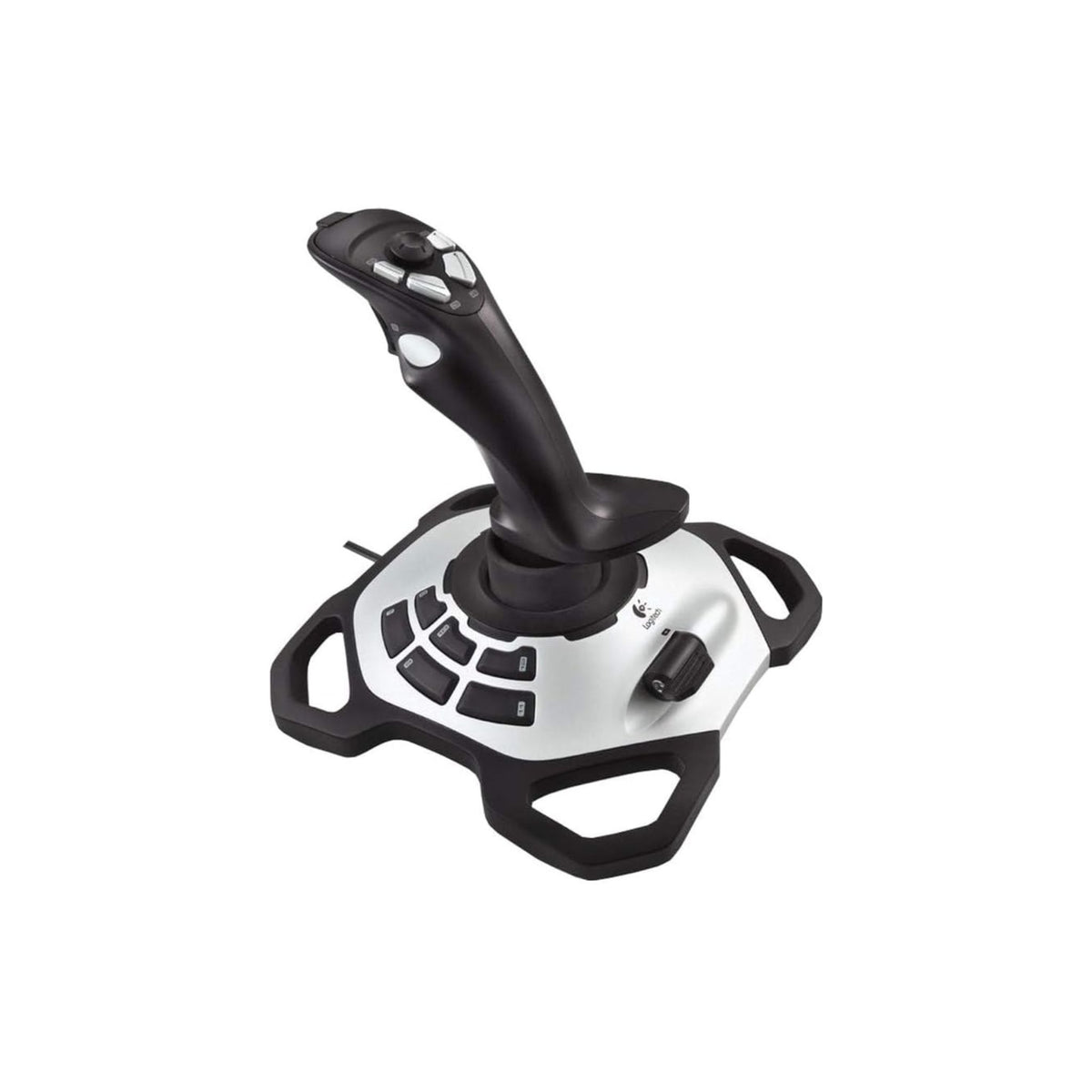 Logitech G Extreme 3D PRO Joystick, 12 Programmable Buttons, 8-way Hat Switch, Stable, Weighted Base, Rapid-fire Trigger, USB, PC/Windows - Black/Silver