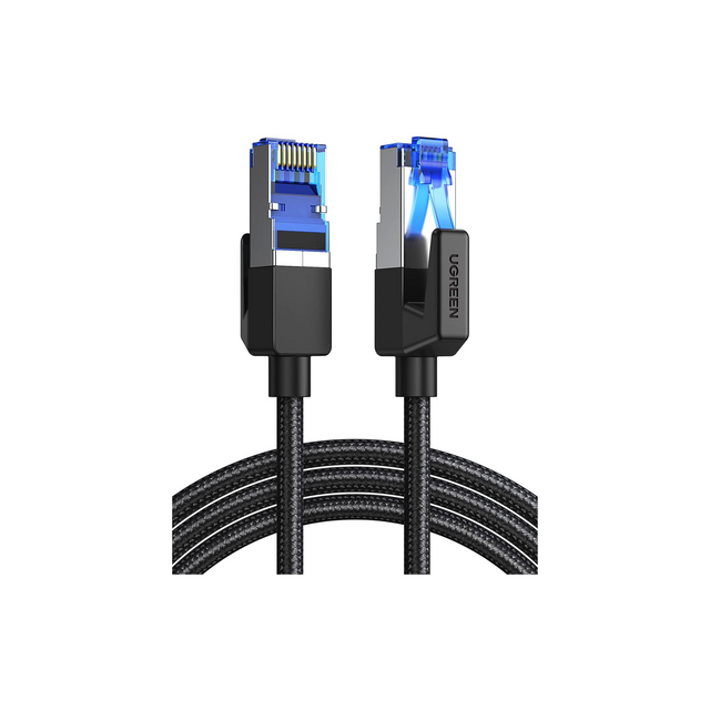 UGREEN Ethernet Cable 1M Cat 8 Gigabit Network Cord High-Speed 40Gbps 2000MHz RJ45 Internet Cable Braided Double Shielded Ethernet Wire Compatible with Gaming Switch PS4 PS5 PC Router TV Xbox