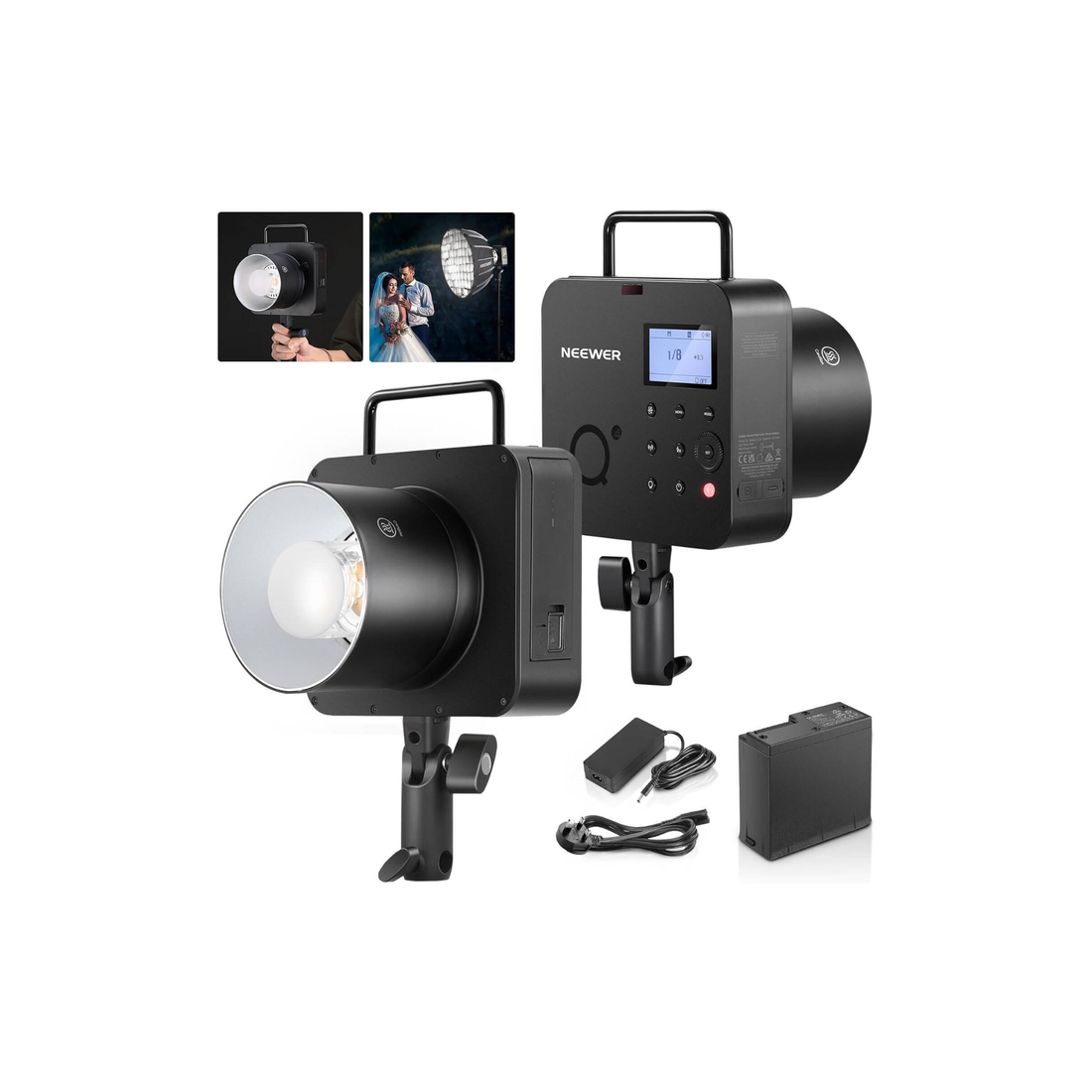 NEEWER Q4 400Ws 2.4G TTL Flash,1/8000 HSS