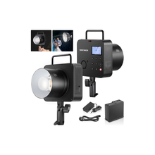 NEEWER Q4 400Ws 2.4G TTL Flash,1/8000 HSS, All in One Strobe Light, Outdoor Photography Monolight, 30W Modeling Lamp, 400W Full Power Flash, 0.01-1.2s Recycling, Black | Q4-400Ws