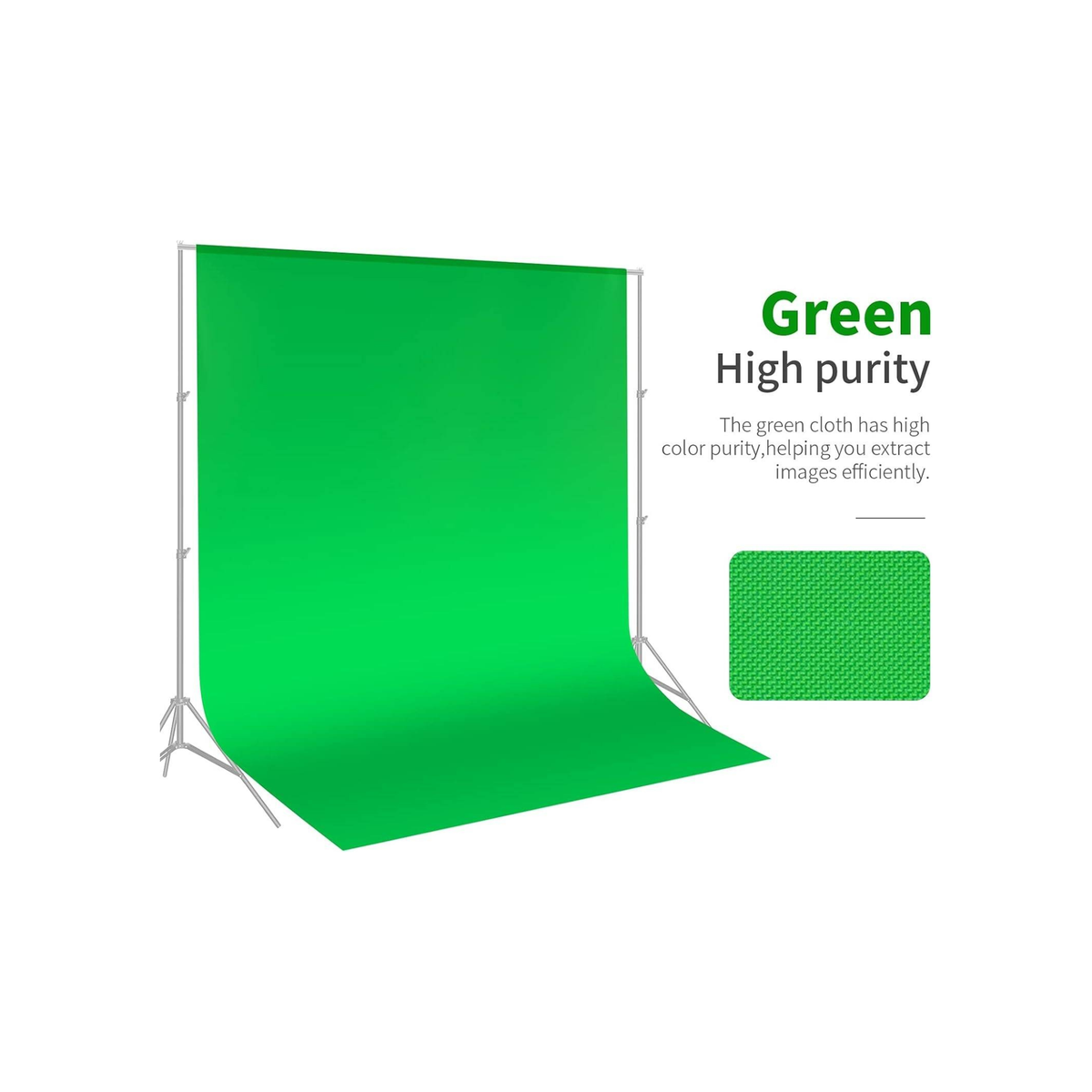 Neewer 6x9 feet/1.8x2.8 meters Photo Studio 100 Percent Pure Muslin Collapsible Backdrop Background for Photography, Video and Television (Background Only), Green | 10083667