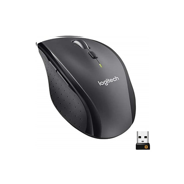 Logitech M705 Marathon Wireless Mouse â€“ Long 3 Year Battery Life, Ergonomic Sculpted Right-hand Shape, Hyper-fast Scrolling and USB Unifying Receiver, for Computers and Laptops, Dark Gray