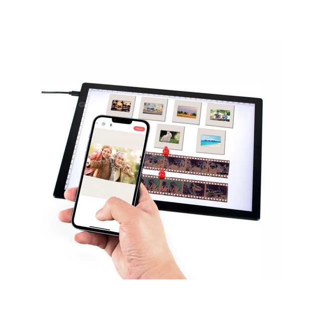 TERRIFI A4 Slide Viewer Light Pad - Magnetic Backlight for Slides and Film Negative Scanning - 3 Brightness Levels - USB Powered