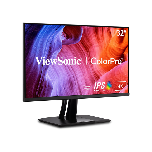 ViewSonic VP3256-4K, 32 inch, UHD (Ultra HD), 60Hz, 5ms, Adaptive Sync, Auto Pivot & Ergonomic Stand with tilt, Support USB-C with 60W high-speed charging, plus HDMI 2.0, DisplayPort 1.4, USB3.2