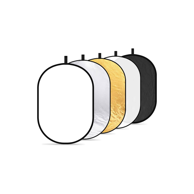 Neewer 5-in-1 professional, foldable, multi, disc, oval light reflector, 80 cm x 120 cm, 31 inches x 47 inches Neewer