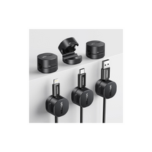 UGREEN 6 Pack Cable Organizer, Super Strong Magnetic Attraction, Tidy Management Flexible and Easy to Use, Cord Organizer for Wall, Desk, Car, Office; Wire Keeper for Computer Cable, Power, TV Cord