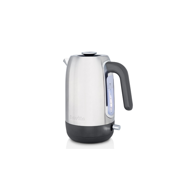 Breville Edge Electric Kettle | 1.7 Litre | Glows When Hot to Avoid Re-Boiling | 3kW Fast Boil | Brushed Stainless Steel [VKT192]