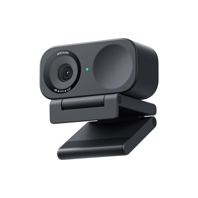 Insta360 Link 2C Standard Bundle Graphite Black - 4K Webcam for PC/Mac, 1/2 Inch Sensor, Auto Framing, HDR, Micro with AI Noise Cancellation, Gesture Control for Streaming, Video Calls, Gaming