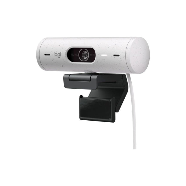 Logitech Brio 500 Full HD Webcam with Auto Light Correction,Show Mode, Dual Noise Reduction Mics, Privacy Cover, Works Microsoft Teams, Google Meet, Zoom, USB-C Cable - Off White