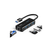 UGREEN USB 3.0 Hub Ethernet Adapter with 3 Port USB 3.0 Ethernet Gigabit Network Converter RJ45 Lan Adaptor Compatible with MacBook Pro/Air, iMac Pro, Surface, Chromebook, Switch Console