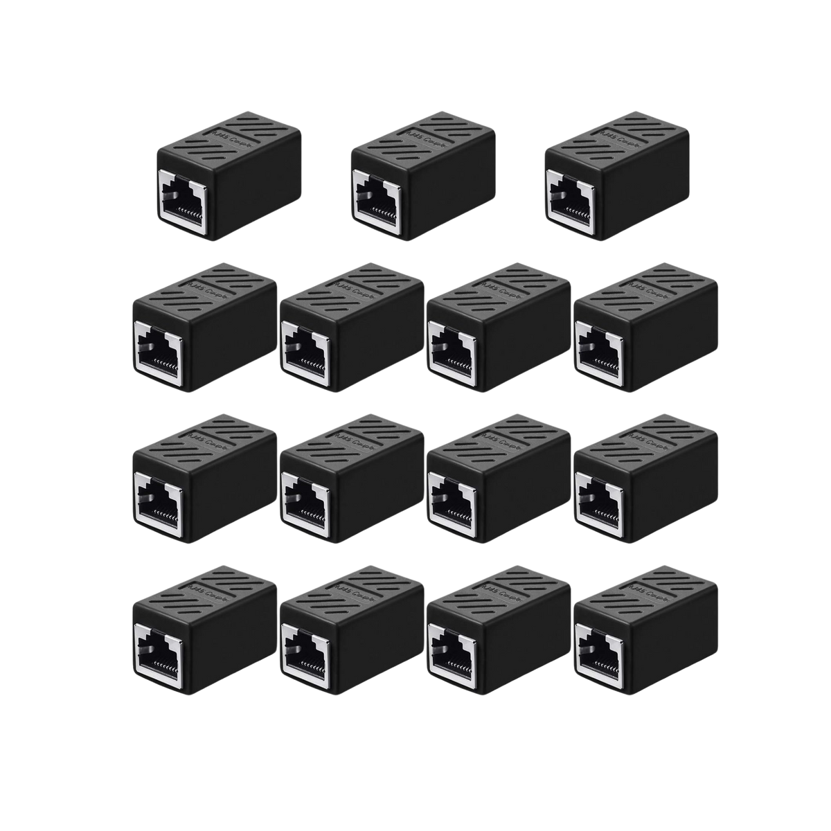 15 Pieces RJ45 Coupler, Ethernet Extension Adapter for Cat7/Cat6/Cat5e/Cat5