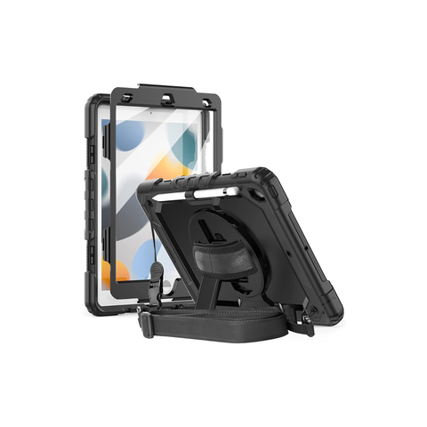 Herize iPad 9th 8th Generation Case Cover 2021 2020 2019 with Pencil Holder iPad 7th Case with Screen Protector | iPad 10.2 Case Full Body Heavy Duty Rugged Protective Cover w/ 360° Stand