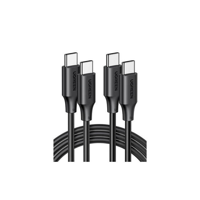 UGREEN USB C Cable 100W 1M 2Pack, 20V 5A Type Charging Cord PVC PD Fast Charge Type C Cable for iPhone 16 Pro Max, MacBook Air/Pro, iPad, Samsung Galaxy S25 Ultra/24/23, Pixel, Switch, USB Charger