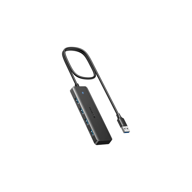 UGREEN USB A Hub 3.0, 0.6M, 4 Ports Multiport Adapter Ultra Slim Data Splitter Hub [Charging Not Supported] Multiple USB Extension for Laptop, Desktop PC, PS5, Mouse, Keyboard, Flash Drive, Printer