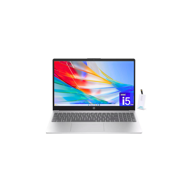 HP 15.6" Laptop, 13th Gen Intel Core i5-1335U, 32GB RAM, 1TB SSD, FHD Anti-Glare Display, Webcam, Numeric Keypad, Wi-Fi, Bluetooth, HDMI, 32GB USB Card, Windows 11 – Silver