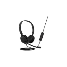 Jabra Evolve 10 Wired Headset with Noise-Cancelling Microphone for PC/Laptop Use – Easy USB-A Setup - TCO Certified – Lightweight Design - Inline Call/Volume Controls for Online Meetings - Black