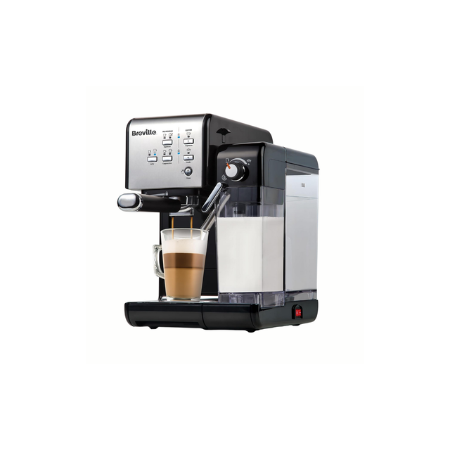 Breville One-Touch CoffeeHouse Coffee Machine | Espresso, Cappuccino & Latte Maker | 19 Bar Italian Pump | Automatic Milk Frother | ESE Pod Compatible | Black [VCF107]