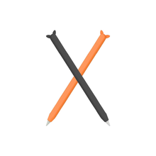 Mizi (2 Pack) Case for Apple Pencil 2nd Generation & Apple Pencil Pro (2024) Cover Premium Silicone Sleeve Skin, USB Charging/Double Tap & Attaching Magnetically - (Black/Orange)