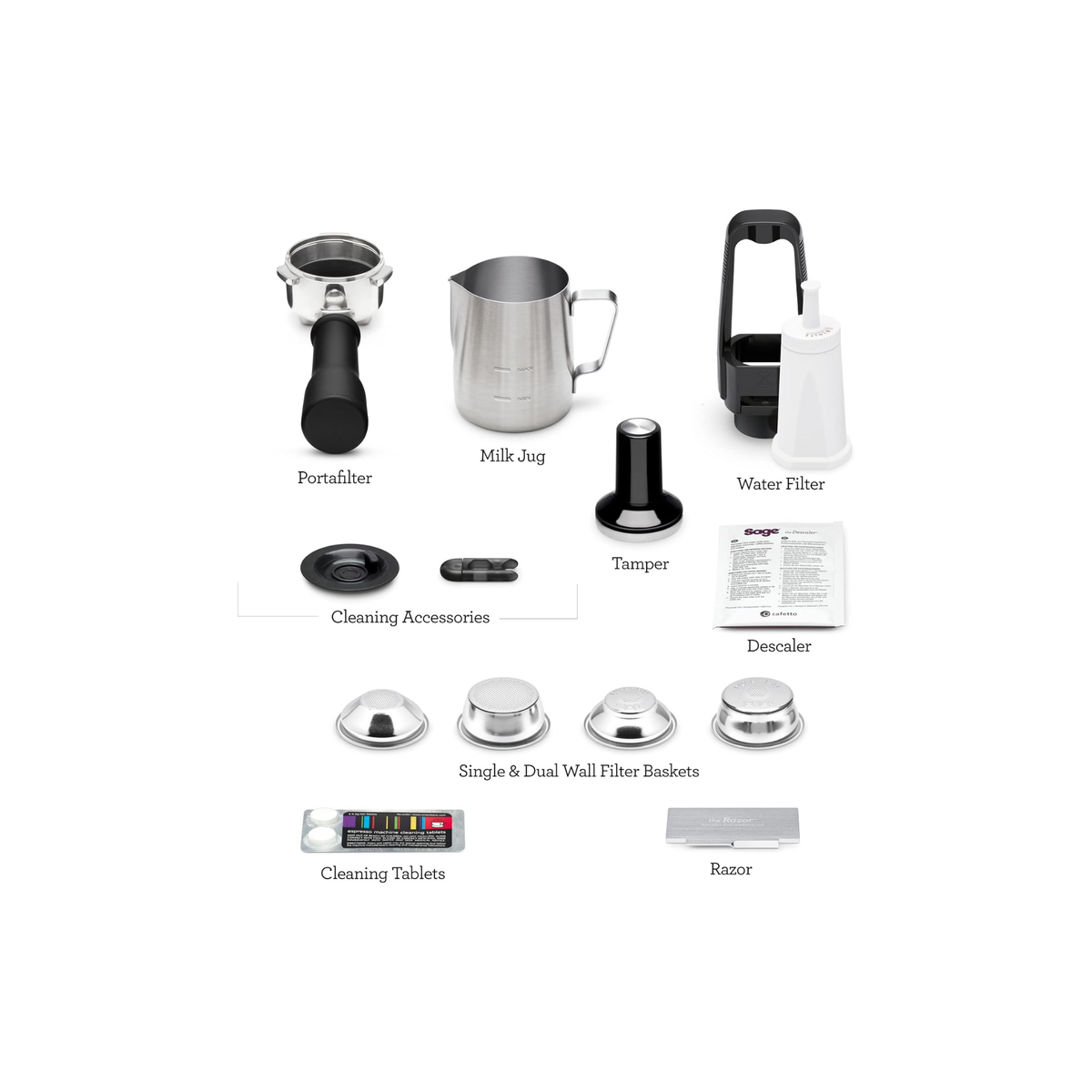 Sage - The Bambino Plus - Compact Coffee Machine with Automatic Milk Frother, Brushed Stainless Steel - UAE Version, 2 Year Manufacturer Warranty