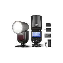 Neewer Z1-N TTL Round Head Flash Speedlite for Nikon, 76Ws Flash Power, 5600K Color Temperature, 7.4V 2600mAh Battery Capacity, LED Modeling Lamp, Energy Saving Mode, Black | 10100721