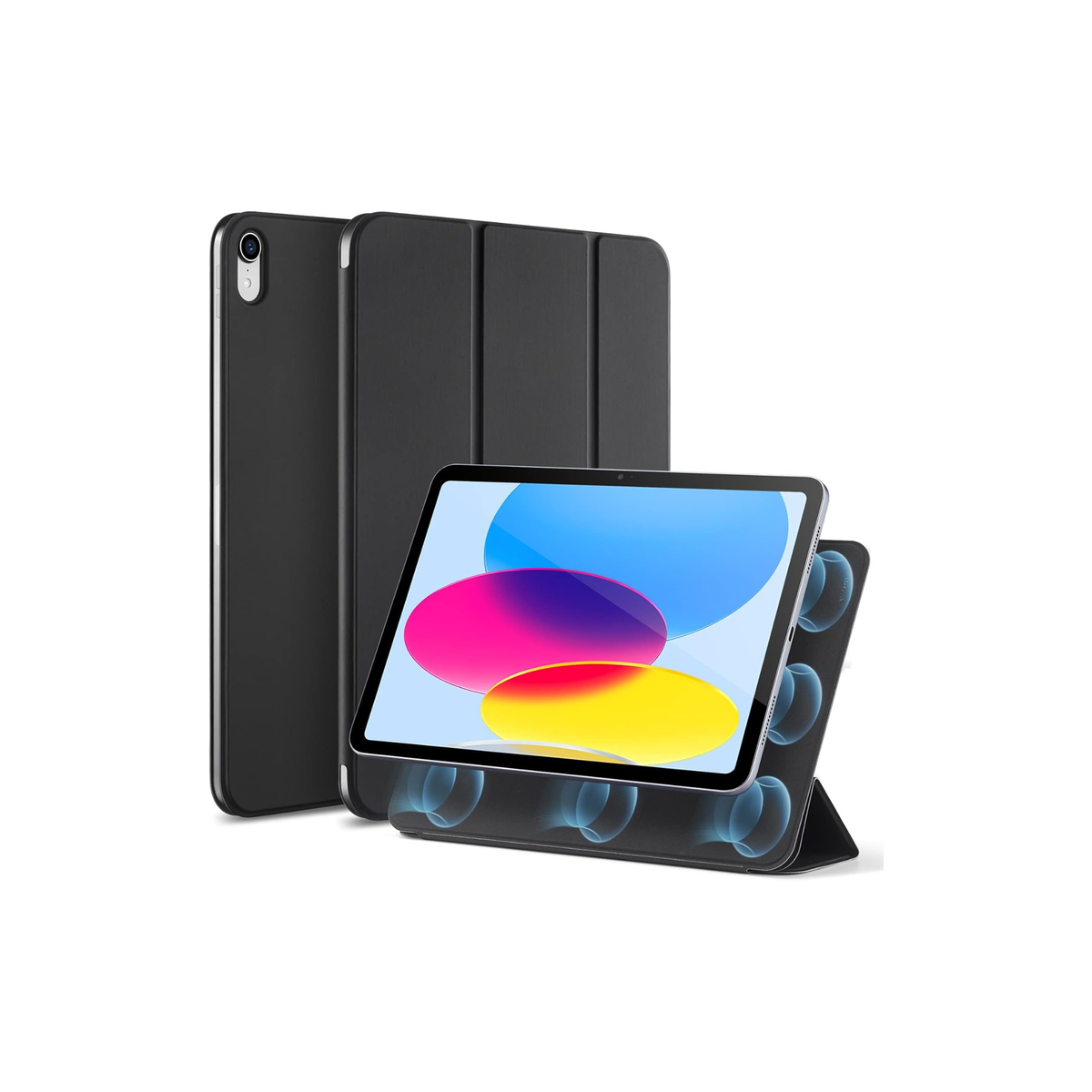 ESR for iPad (A16) 11th/10th Generation Case(2025/2022,10.9 Inch), Convenient Magnetic Attachment, Two-Way Trifold Stand, Lightweight Protection, Auto Sleep/Wake, Rebound Series, Black