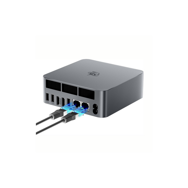 Beelink EQR5 Mini PC, AMD Ryzen 5 5650U 6 Cores 12 Threads up to 4.2GHz, 16GB DDR4 RAM 500GB M.2 NVMe SSD, Mini Computer Support 4K@60Hz Dual Display, BT5.2 Wi-Fi6, Dual 1000M LAN