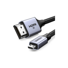 UGREEN 8K Micro HDMI to HDMI 2.1 Cable Adapter 1M, Male to Male, 8K@60Hz,4K@144Hz,2K@240Hz,HDR/eARC/3D, Compatible Sony/Nikon/Gopro/Canon/Fuji/Raspberry Pi, Braided Cord Aluminum Shell