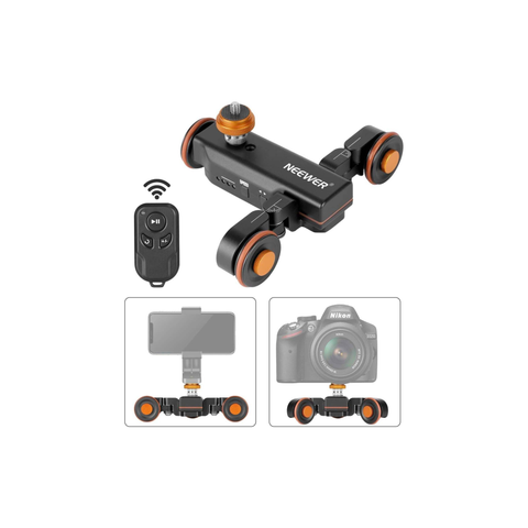 Neewer Motorized Camera Video Dolly with Scale Indication, Electric Track Skater, Straight Line/Curve/Pitch , Wireless Remote Control, 3 Speed Adjustable for Canon Nikon DSLRs & Phones | AWP013373