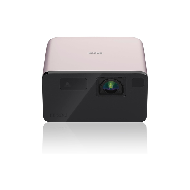 Epson EF-21 Mini Smart Laser Projector, Full HD, 1000 Lumens, 150 Inch Display with HDR, Google TV, Dolby Atmos Sound, Gaming & Home Cinema – Quartz Rose
