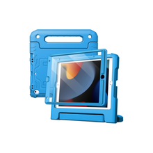 ETech Kids Case for iPad 10.2-Inch (9th/8th/7th Generation, 2021/2020/2019) with Built-in Screen Protector, Shockproof Full-Body Handle Stand Tablet Protective Cover (Blue)