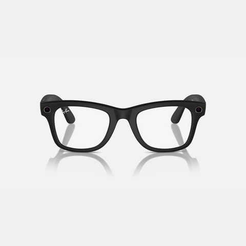 Meta Ray-Ban Smart Glasses 50/22/150 Wayfarer Matte Black/Clear to G-15 Green Transitions RW4006