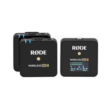 Rode Microphones Wireless GO II Dual Channel Wireless Microphone System Bundle with 2X Rode Lavalier II Omnidirectional Lav Mic and 3-Pack Foam Windscreen