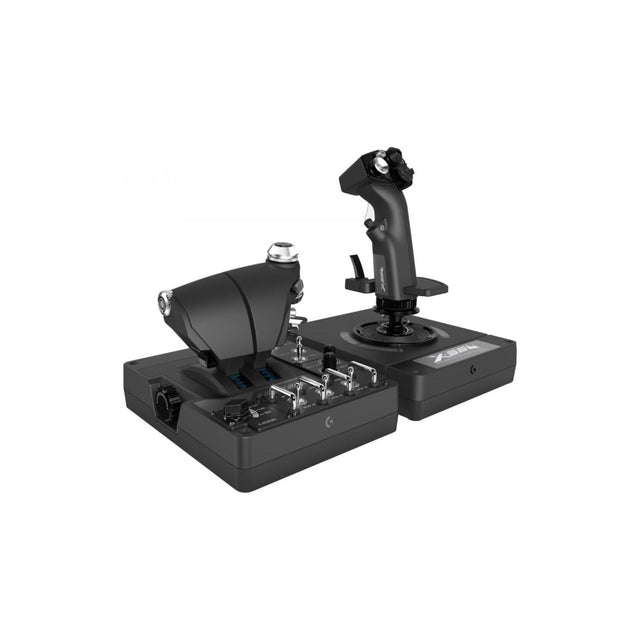 Logitech G X56 Hotas Rgb Throttle And Joystick Flight Simulator Game Controller, 6 Dregrees Of Freedom, 4 Spring Options, 189+ Programmable Controls, 2XUSb, Pc - Black