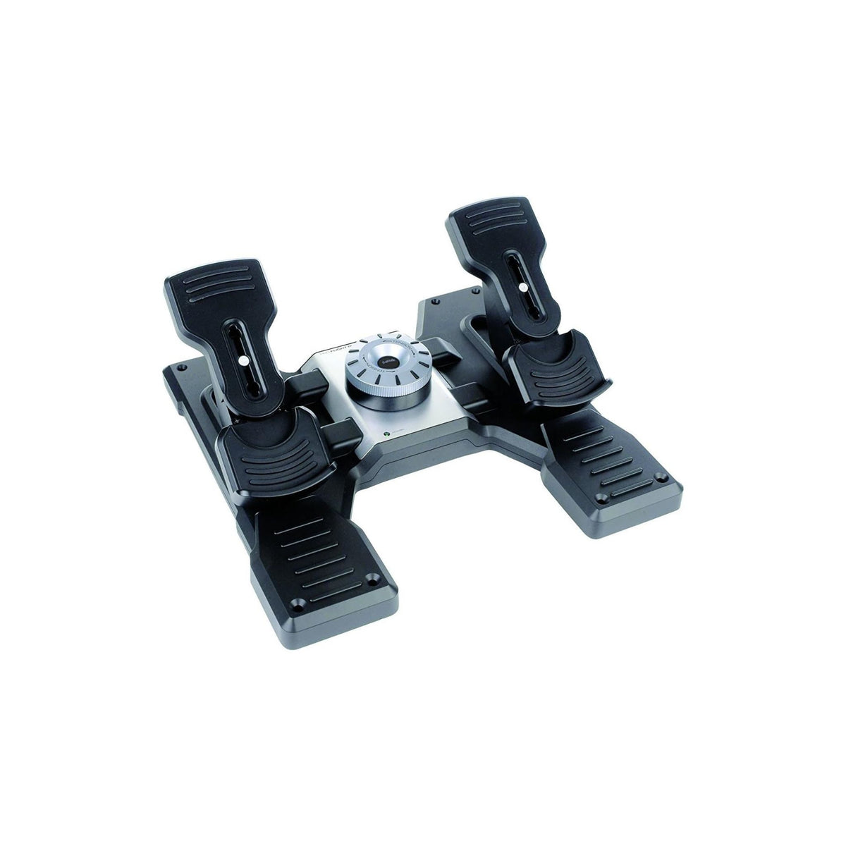 Logitech G Saitek Pro Flight Rudder Pedals, Professional Simulation Pedals With Toe Brake, Non-Slip, Precise Fluid Control, AjUStable Tension Dial, Pc - Black