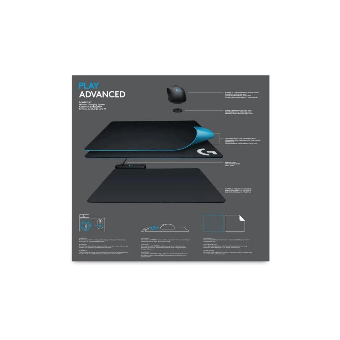 Logitech G 943-000110 Powerplay Wireless Charging Mouse Pad