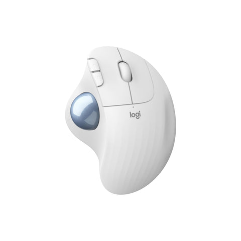 Logitech ERGO M575S Wireless Trackball Mouse, Wireless Ergonomic Mouse With Bluetooth and Encrypted Dongle, Comfortable Thumb Control, Precise and Smooth Tracking, for PC/Mac - Off White
