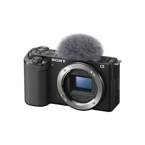 Sony Alpha ZV E10 APS C Mirrorless Interchangeable Lens Vlog Camera Body Only Vari Angle Screen for vlogging, 4K Video, Real time Eye Autofocus, Black, ZVE10BDI.EU