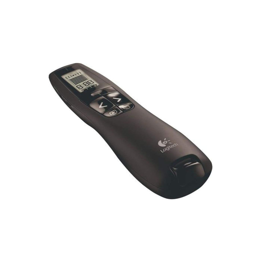 Logitech R400 Wireless Presentation Remote 2.4 GHz USB-Receiver Red Laser Pointer 15-Meter Operating Range 6 Buttons Intuitive Slideshow Control Battery Indicator PC