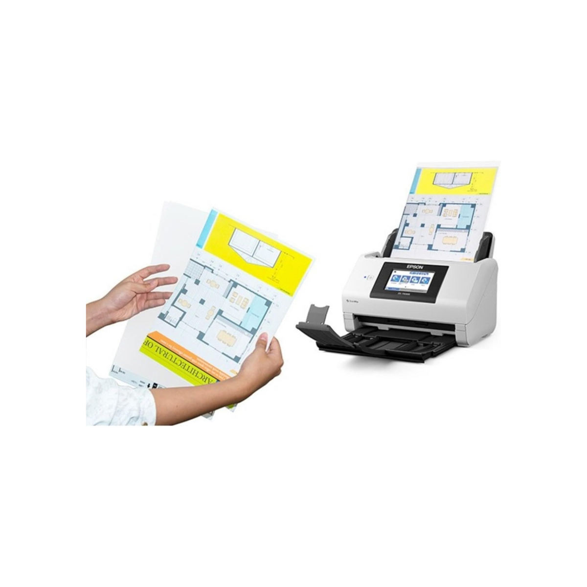 Epson DS-790WN Wireless Network Color Document Scanner for PC and Mac, with Duplex Scanning, PC-Free Scanning, 100-page Auto Document Feeder (ADF) and 4.3" Color LCD Touchscreen