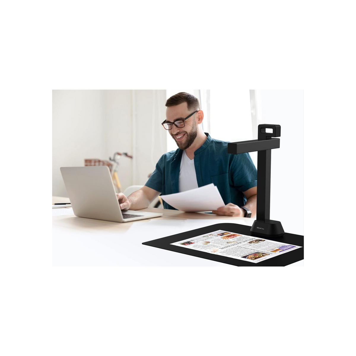 IRIScan Desk 6 Pro-Professional Color Document,Book Scanner,Auto-Flatten & Deskew,21MP,Capture 11x17in,136 Languages OCR,Text to Speech,PDF/Search,PDF/Word/Tiff/Excel,Video Distance Learning,Win&Mac