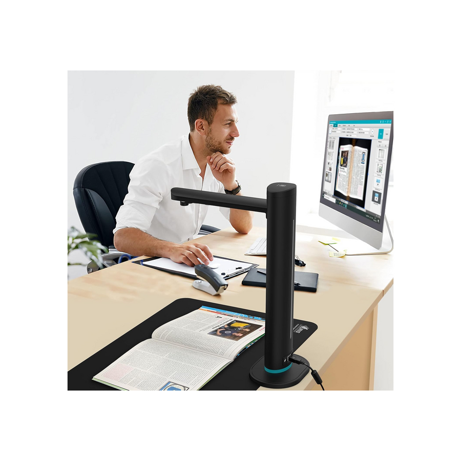 IRIScan Desk 6 Business-Prof.Document,Receipt,Book Scanner,Auto-Flatten & Deskew,32MP,Capture 11x17in,136 Languages OCR,Text to Speech,PDF/Search,PDF/Word/Tiff/Excel,Video Distance Learning,Win&Mac