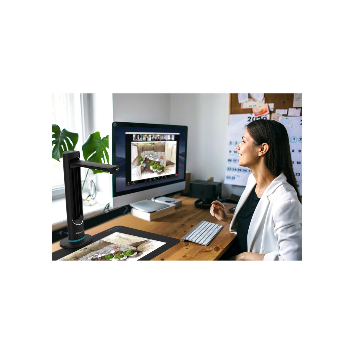 IRIScan Desk 6 Business-Prof.Document,Receipt,Book Scanner,Auto-Flatten & Deskew,32MP,Capture 11x17in,136 Languages OCR,Text to Speech,PDF/Search,PDF/Word/Tiff/Excel,Video Distance Learning,Win&Mac