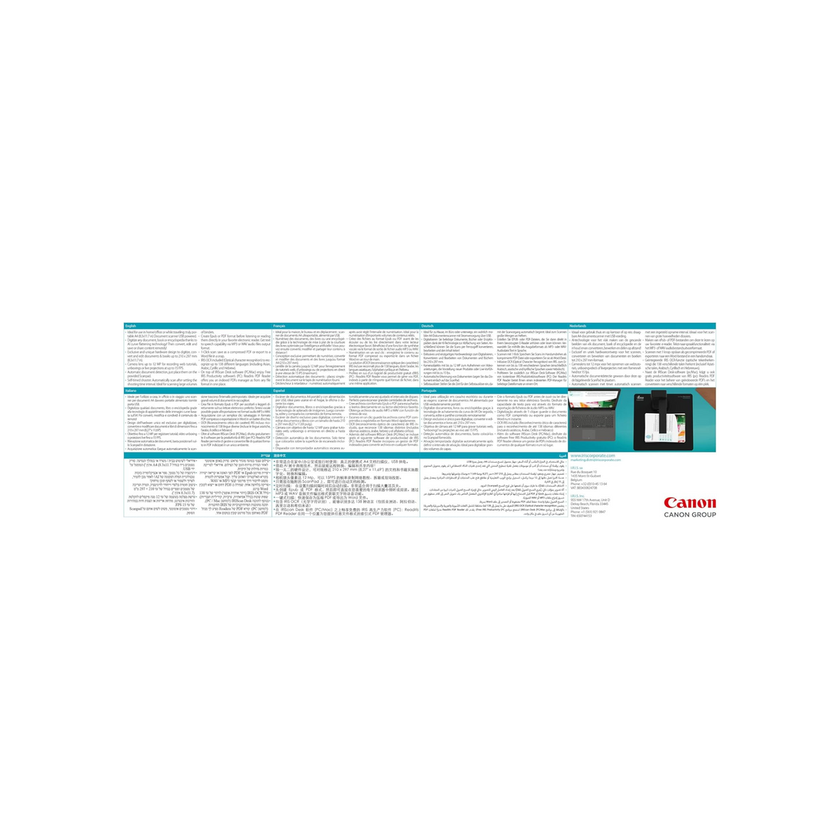IRIScan Desk 6-Document Scanner,Auto-Flatten & Deskew Tech, 12MP Camera, Capture Letter Size (8,5x11in),Text to Speech 138 Languages OCR,PDF/Searchable PDF/Word/Tiff/Excel,Windows & MacOS,Silver Grey