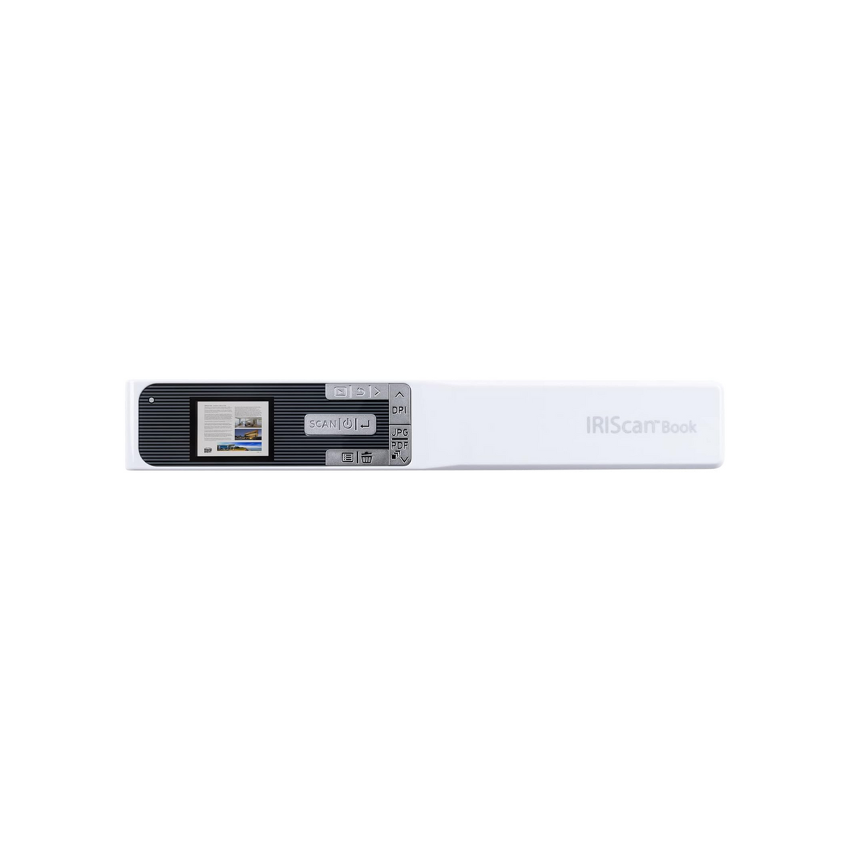 IRIScan IRIS - Book 5 Portable Color Scanner I Mobile Scanning Device I Fast I DIN A4 I Digitalizes Pages into PDF & JPEG I No Computer needed I Long-life Battery for up to 100 A4 Pages - White
