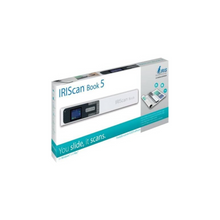 IRIScan IRIS - Book 5 Portable Color Scanner I Mobile Scanning Device I Fast I DIN A4 I Digitalizes Pages into PDF & JPEG I No Computer needed I Long-life Battery for up to 100 A4 Pages - White