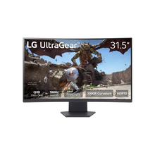 LG 32GS60QC-B Ultragear 32-inch Curved Gaming Monitor QHD (2560x1440) 180Hz 1ms 1000R AMD FreeSync HDR10 HDMIx2 DisplayPort Black