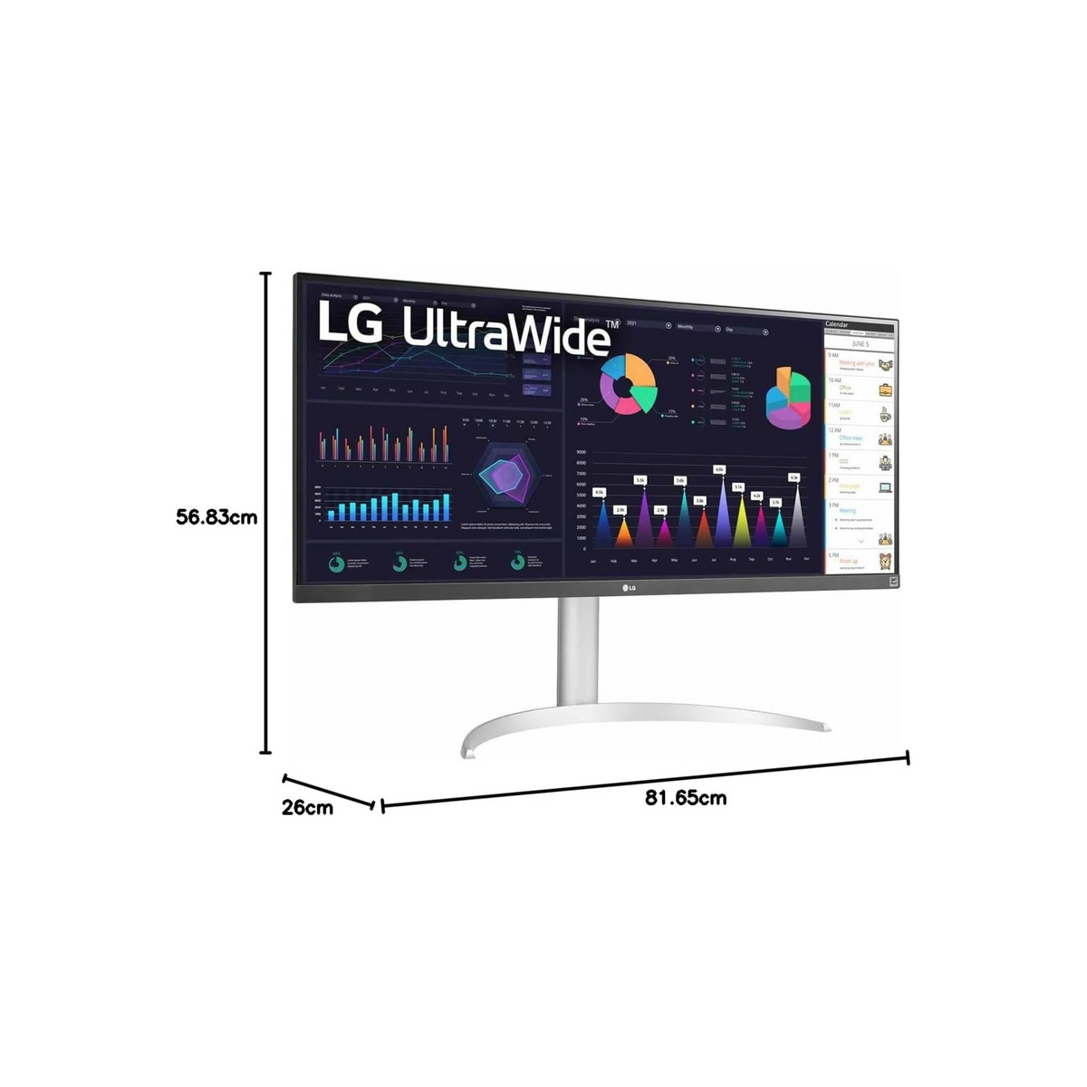 LG 34-inch 34WQ650 UltraWide Monitor | 21:9, FHD(2560 x 1080P), IPS, sRGB 99%, VESA DisplayHDR™400 | AMD FreeSync™, 1ms MBR, 100Hz Refresh Rate